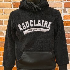 Volume One Black Sherpa Hoodie - Eau Claire, Wisconsin