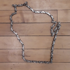 Jeff Mares Wisconsin Bike Chain Decor - Plain