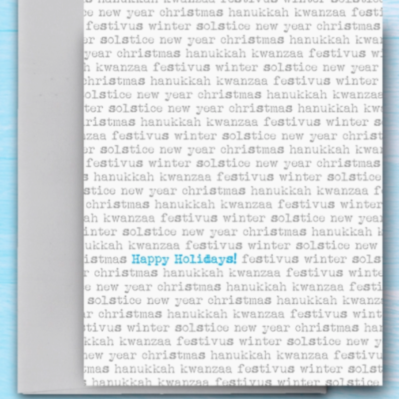 Happy Holidays Type Card