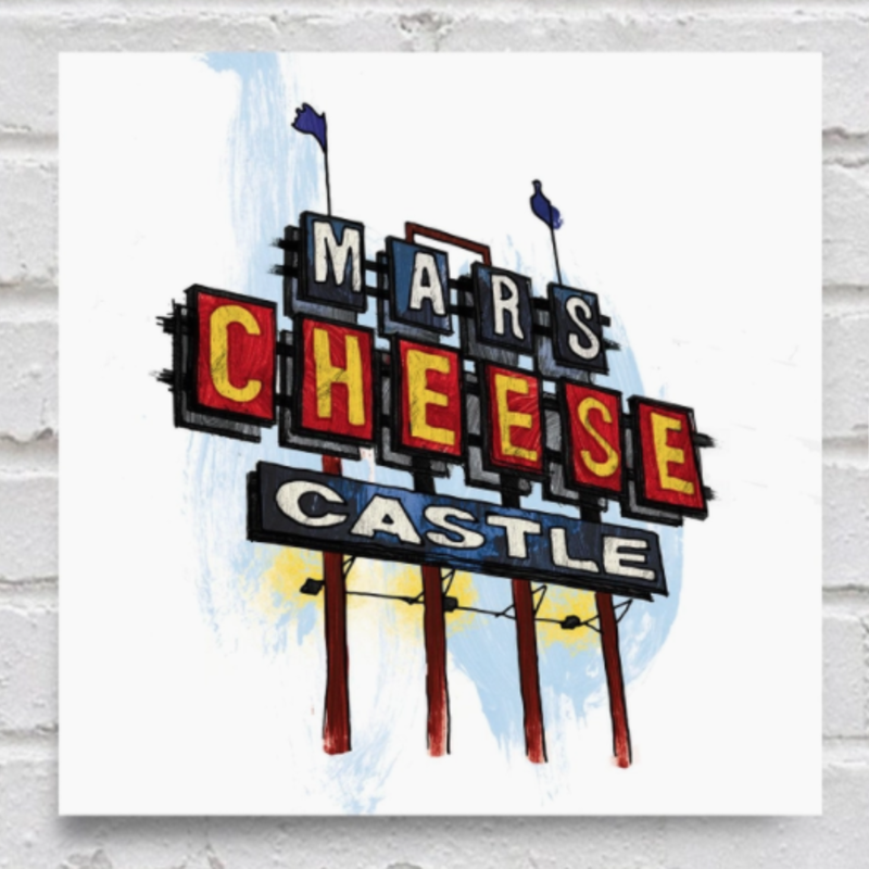 tiny. Mars Cheese Castle Print