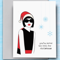 tiny. Never Too Cool For Christmas Card
