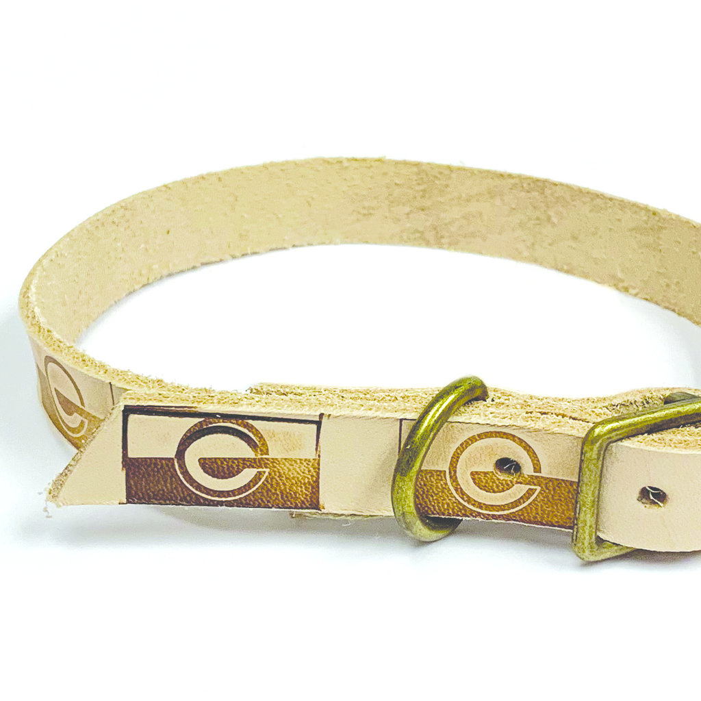 Leather Dog Collar - Eau Claire Flag