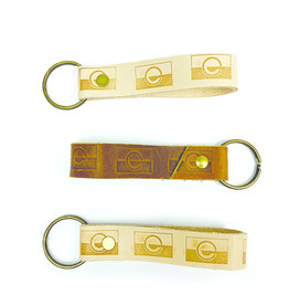 Leather Stamped Key Fob - Eau Claire Flag