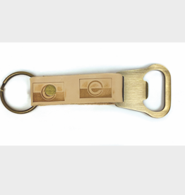 Leather Stamped Bottle Opener - Eau Claire Flag