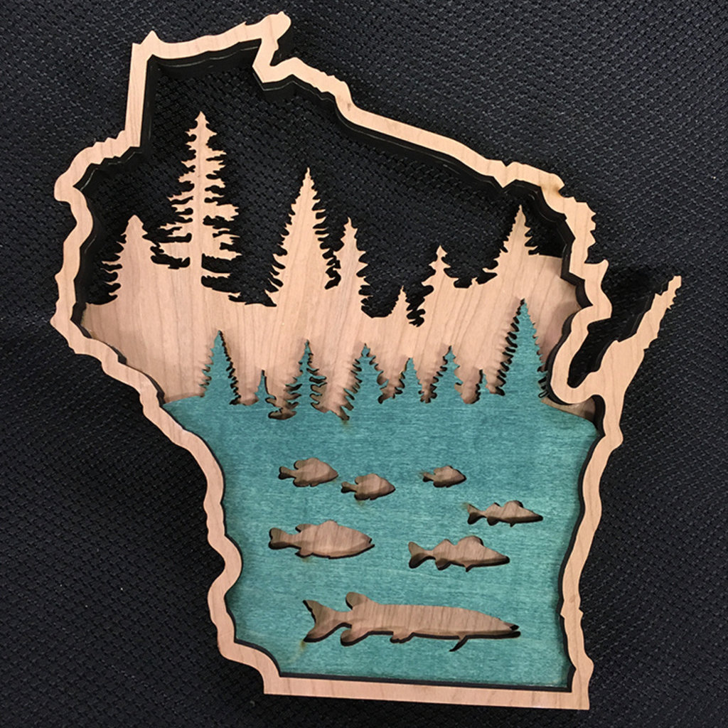 The Oaklair Woodcraft Wisconsin Landscape Multi-Layer Piece