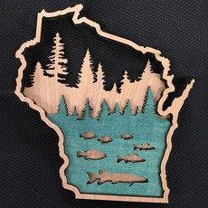 The Oaklair Woodcraft Wisconsin Landscape Multi-Layer Piece