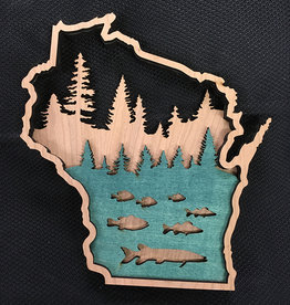 The Oaklair Woodcraft Wisconsin Landscape Multi-Layer Piece
