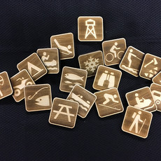 Assorted Wood Park Symbol Magnets