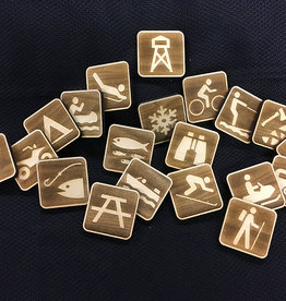 The Oaklair Woodcraft Assorted Wood Park Symbol Magnets