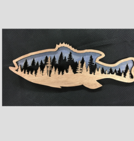 The Oaklair Woodcraft Fish Multi-Layer Piece - Bass