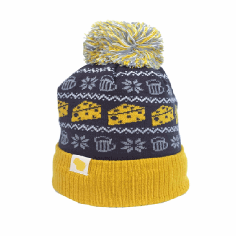 Volume One Beer & Cheese Winter Hat w/ Pom