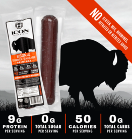 Icon Meats Bison Summer Sausage - Original (8 oz)