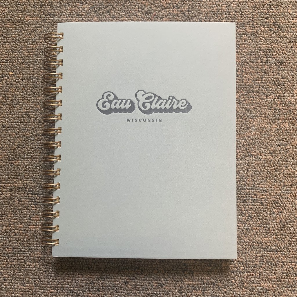 Volume One Eau Claire Retro Script Lined Journal: Sky Blue