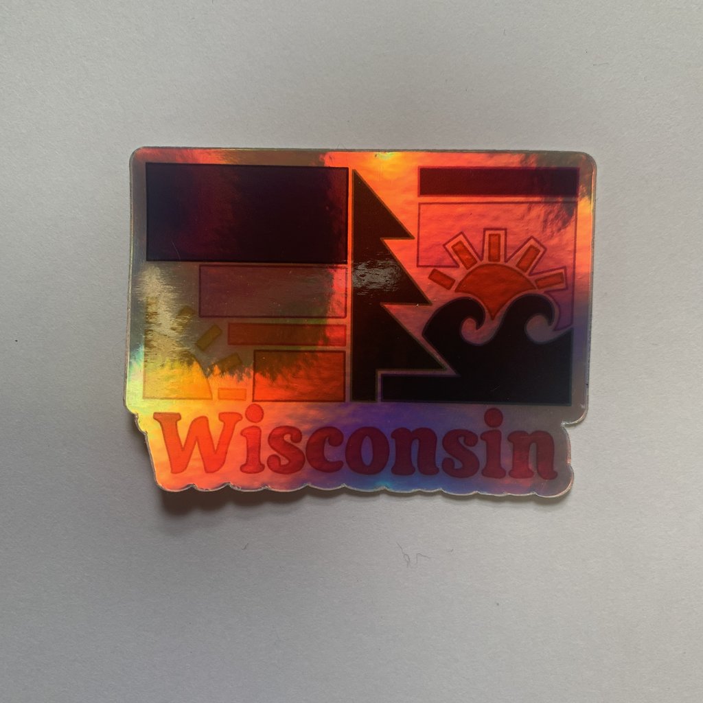 Holographic Wisconsin Sticker