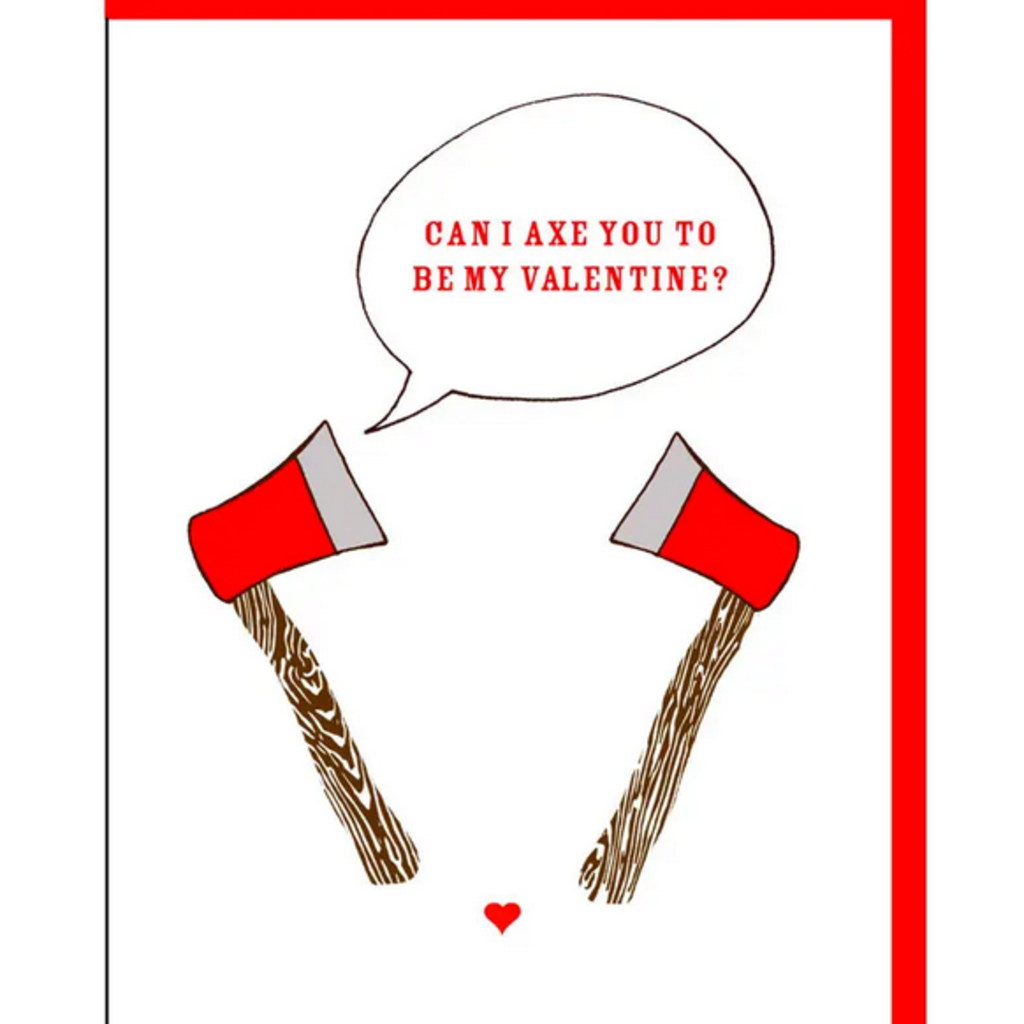 Cracked Designs Greeting Card - Axe Valentine