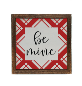 6x6 Be Mine with red pattern