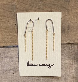 Helen Wang Jewelry Earrings - Sterling Silver Arches 14K Gold Filled Chain