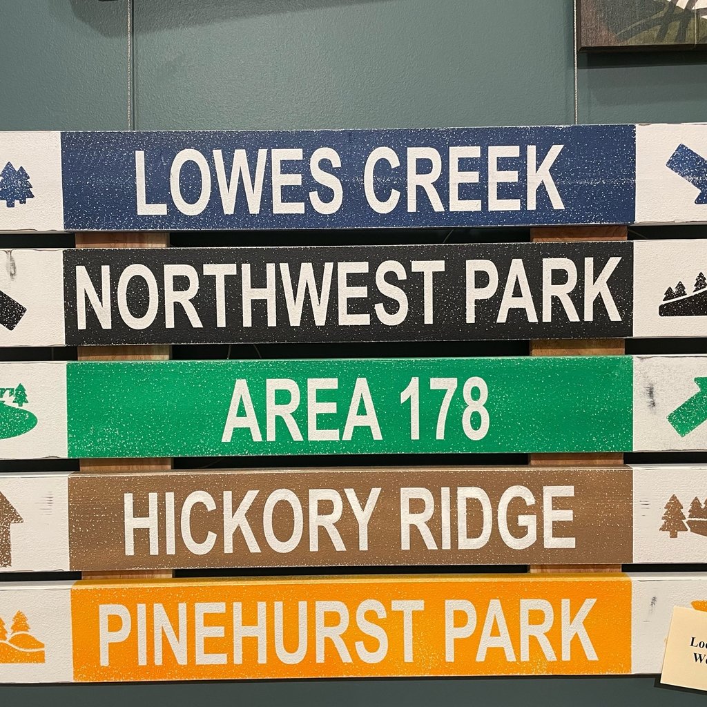 Mounted Ski Trail Sign - 5-Piece Chippewa Valley
