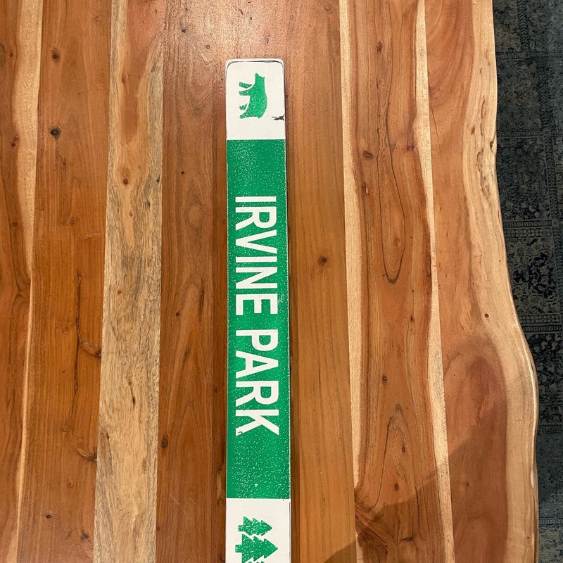 Single Chair Studios Mounted Trail Ski Sign - Irvine Park