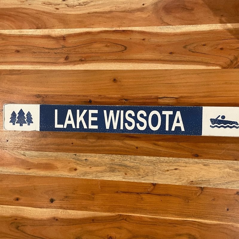 Single Chair Studios Mounted Trail Ski Sign - Lake Wissota