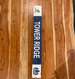 Single Chair Studios Mounted Trail Ski Sign - Tower Ridge