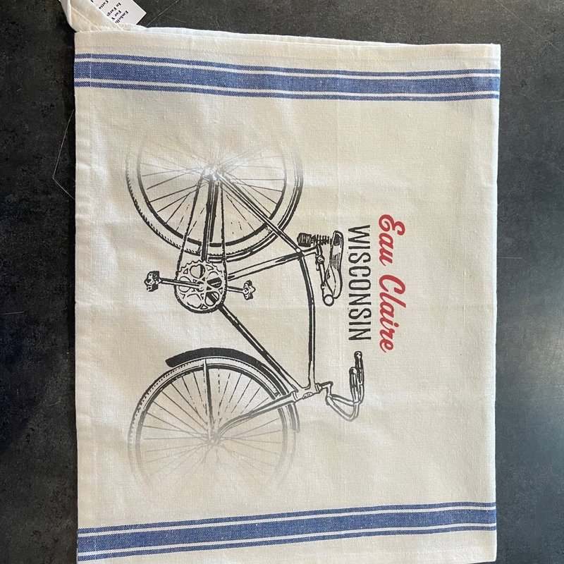 Volume One Kitchen Towel - Bike Eau Claire