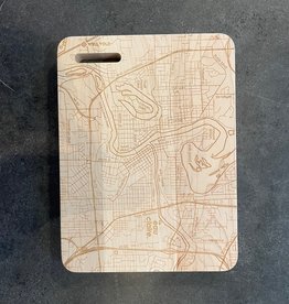 Well Told Wholesale Eau Claire Map Wood Bar Board