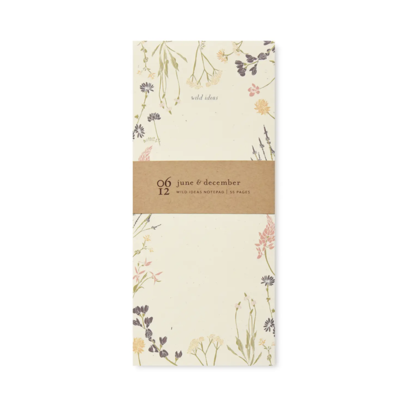 June & December Wild Ideas Notepad: 4"x9"