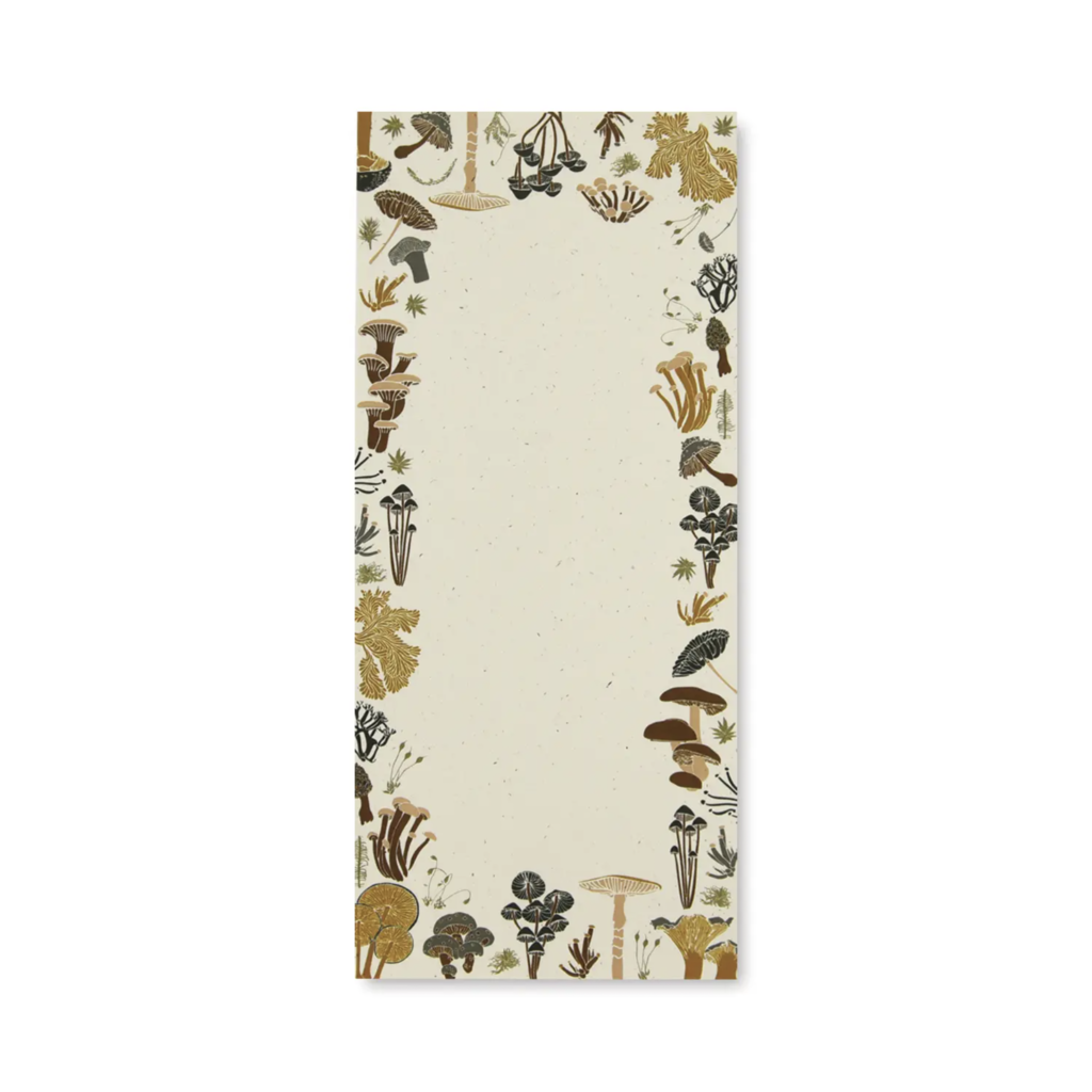 June & December Mosses + Mushrooms Notepad: 4"x9"