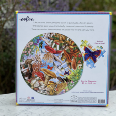 Round Puzzle: Mushrooms & Butterflies (500 Pc)