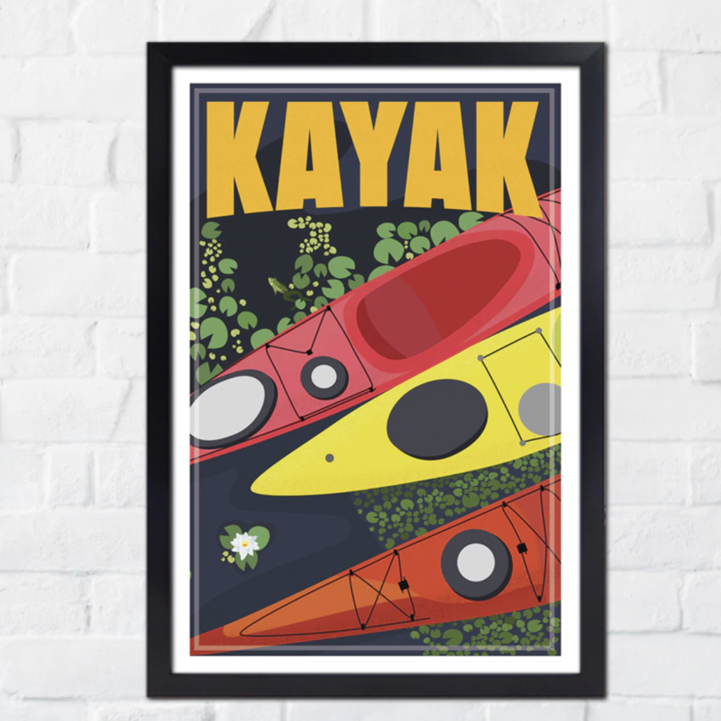 Kayak Trio Print - 12X18