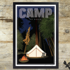 Bemused Designs Camping Tent Print - 12X18