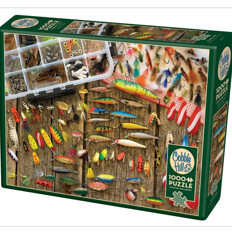 Cobble Hill Puzzles Puzzle: Fishing Lures (1000 pc)