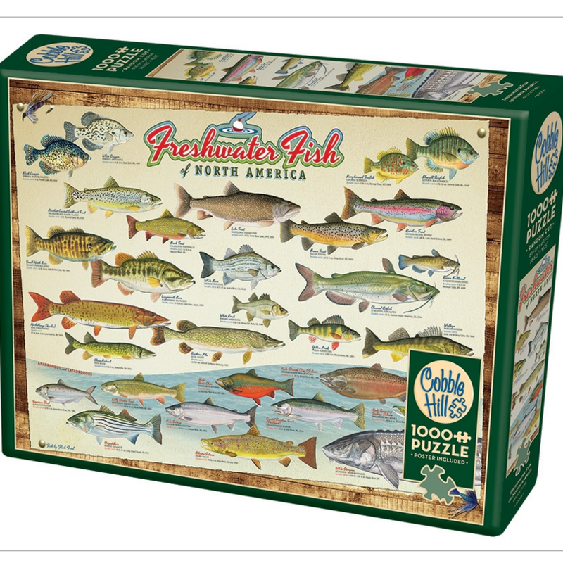 Cobble Hill Puzzles Puzzle: Freshwater Fish of North America (1000 pc)