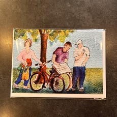 Ruth Lundblad Biking to the Market Greeting Card