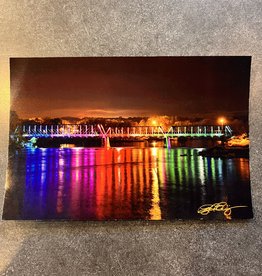 Lloyd Fleig Postcard - Phoenix Park Bridge at Night