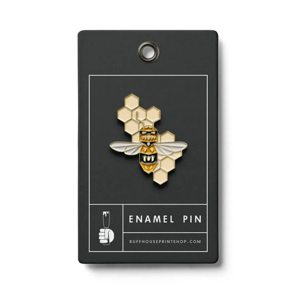 Ruff House Print Shop Enamel Pin - Honey Bee