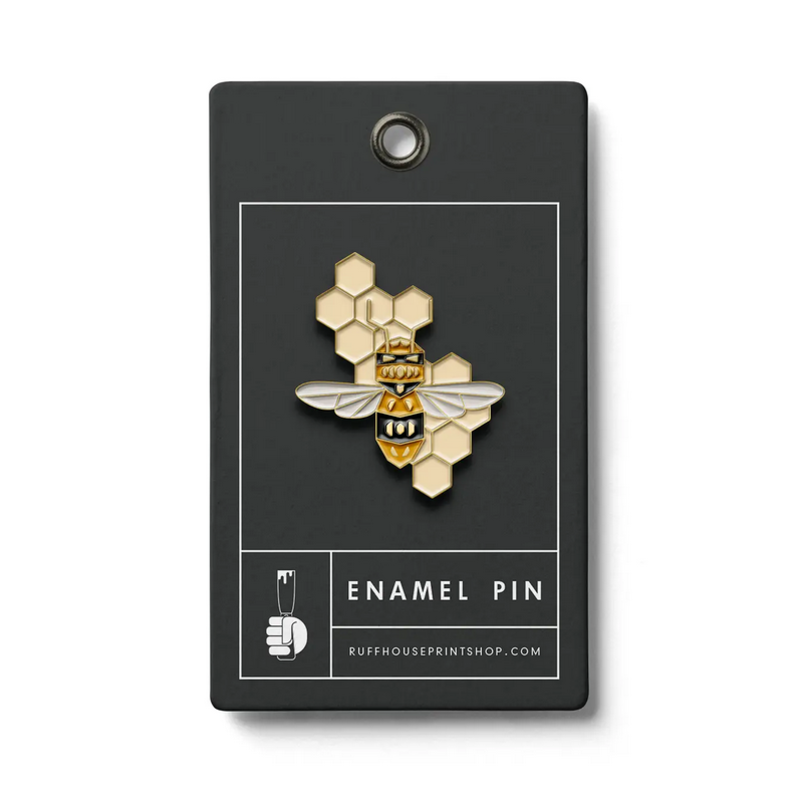 Ruff House Print Shop Enamel Pin - Honey Bee