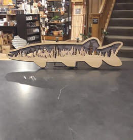 The Oaklair Woodcraft Fish Multi-Layer Piece - Muskie