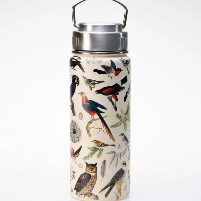 Cognitive Surplus Stainless Steel Vacuum Flask 18 oz  - Birds