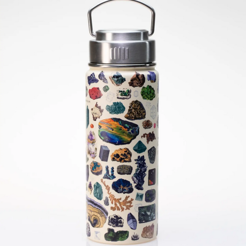 Cognitive Surplus 18 oz. Stainless Steel Vacuum Flask - Gems & Minerals