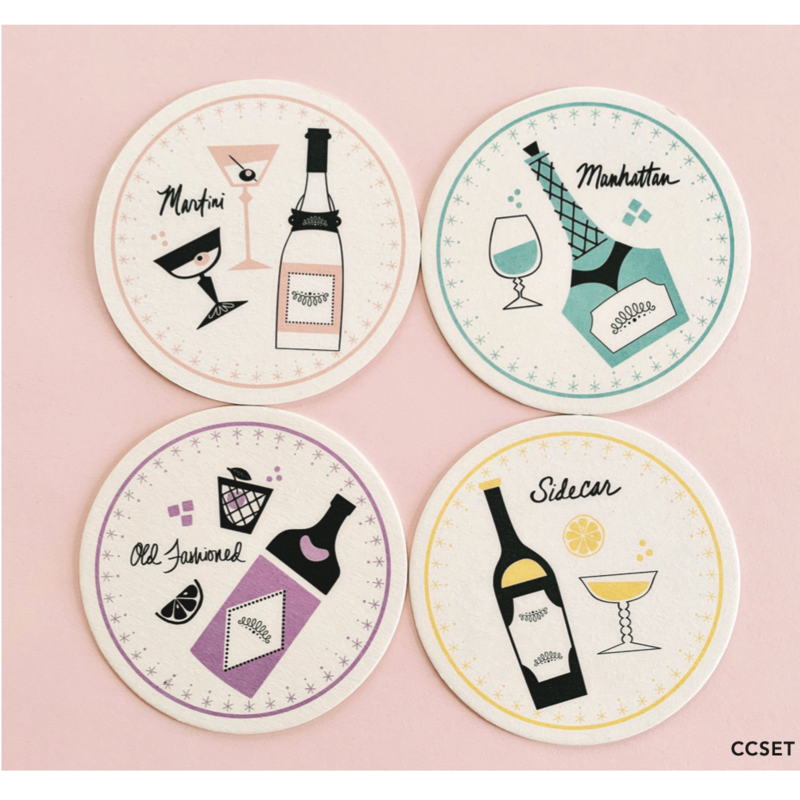 Jack & Joie Cocktail Coasters - Set of 10