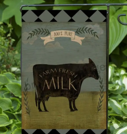 Cow Milk Farm - Garden Flag 12x18