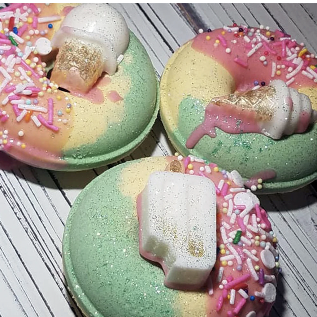 Handmade Natural Beauty Bath Bomb Donuts: Sweet Tooth