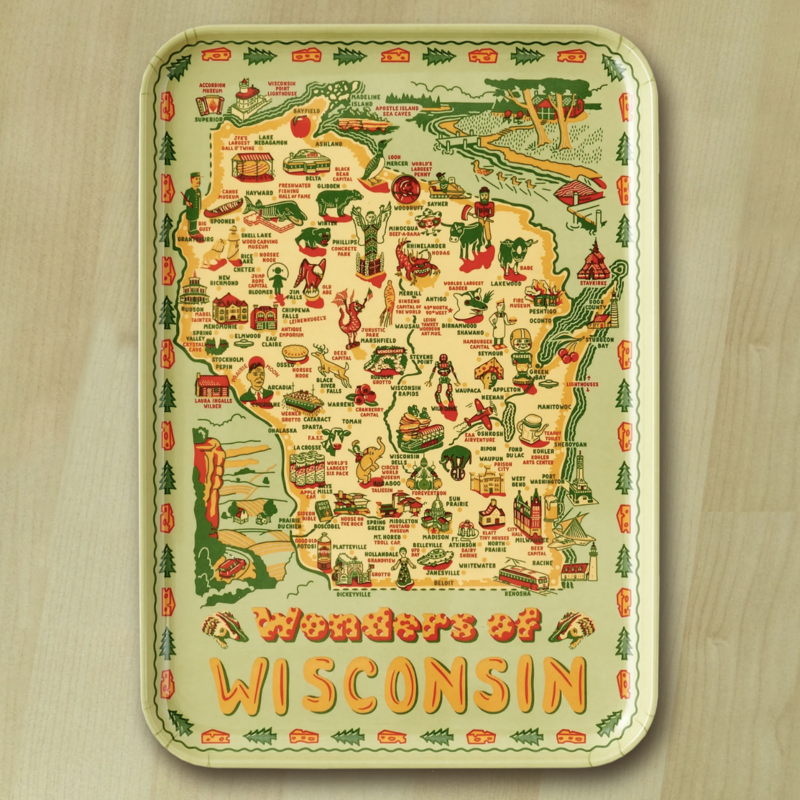 Keep the Faye Wonders of Wisconsin Melamine Tray (9x13)