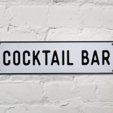 Crooked & Spur (Faire) Cocktail Bar Aluminum Sign