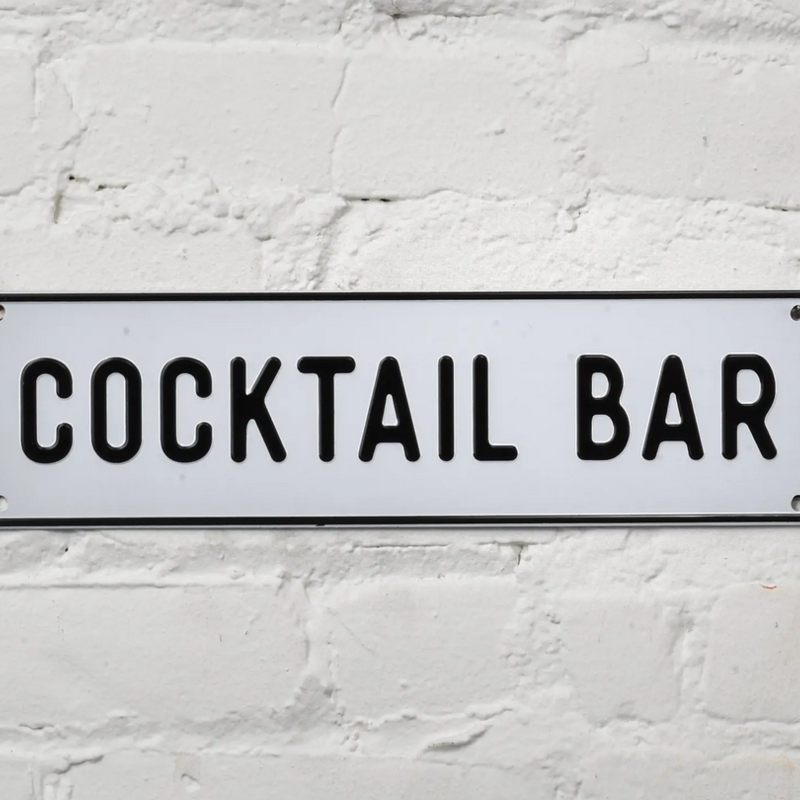 Crooked & Spur (Faire) Cocktail Bar Aluminum Sign