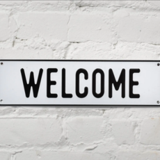 Welcome Aluminum Sign