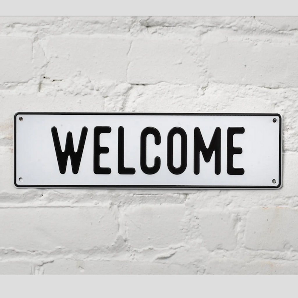 Welcome Aluminum Sign