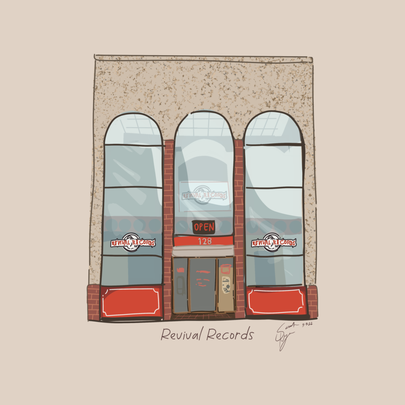 Sarah Ryan Revival Records Print 11x14